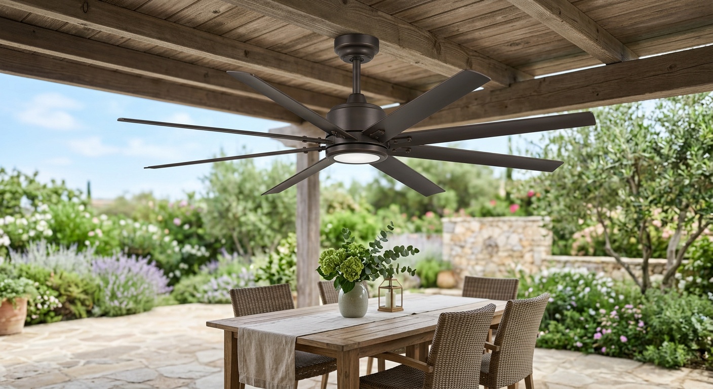 Outdoor patio fans