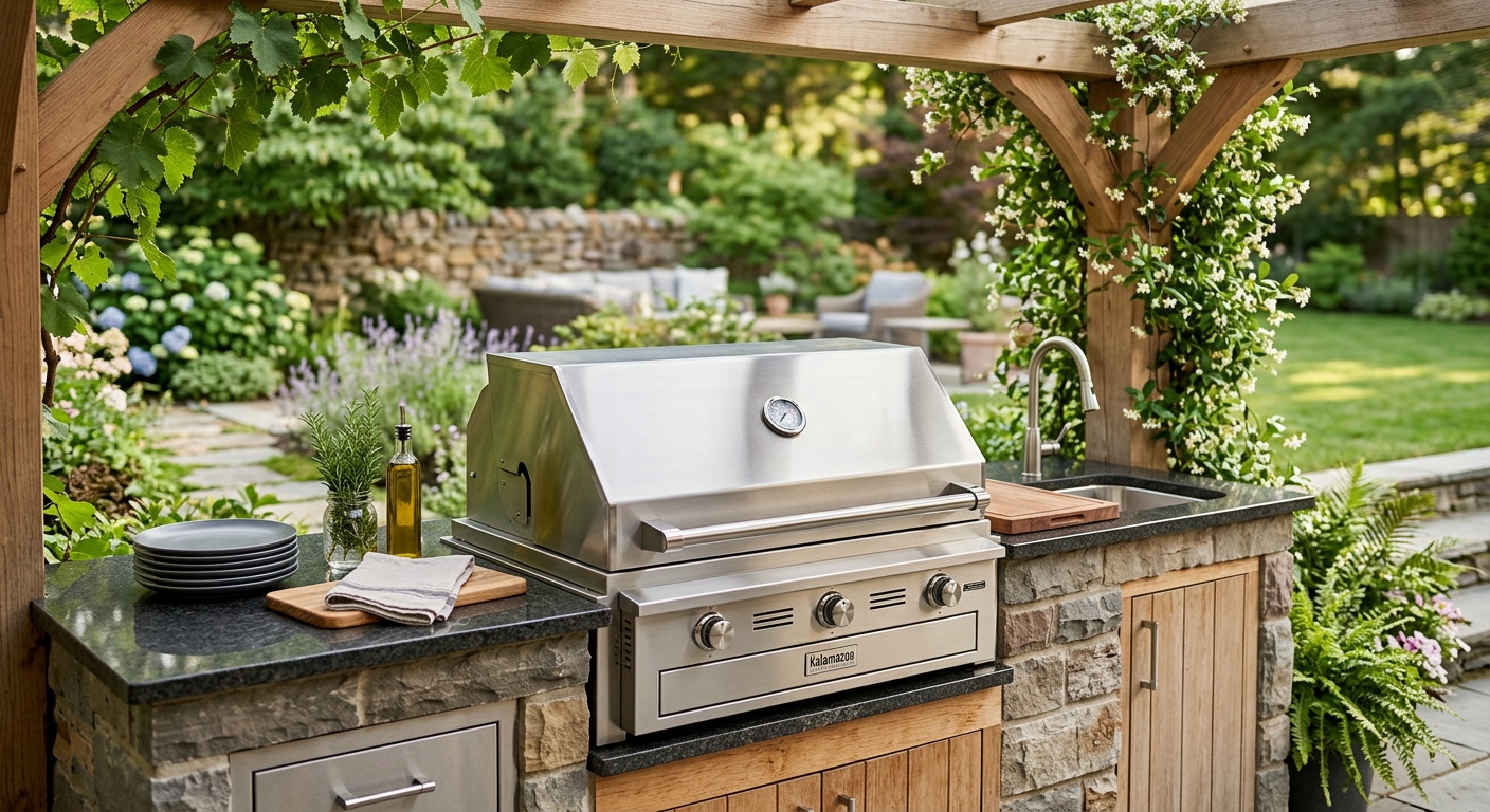 Small backyard kitchen