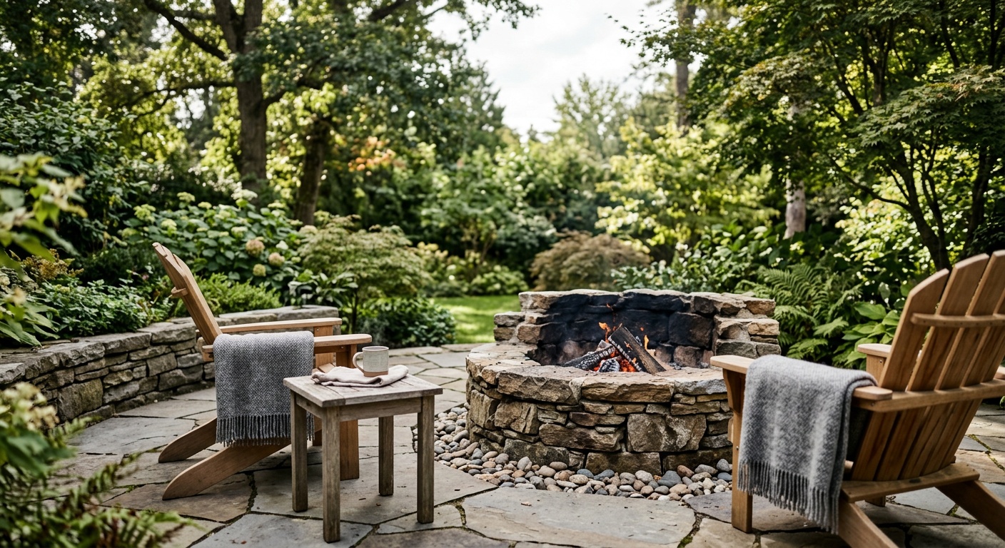 Fire pit backyard